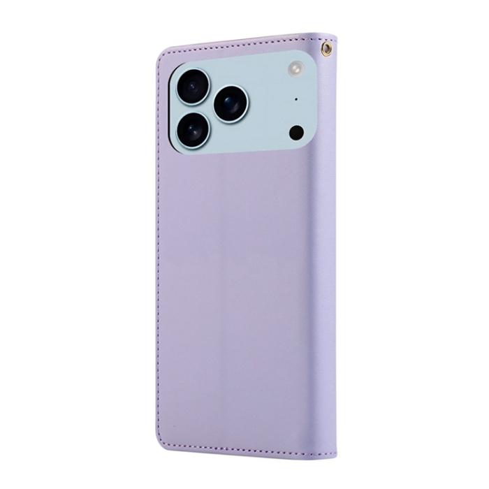 A-One Brand - iPhone 17 Pro Max Plånboksfodral RFID Rhombus Läder - Lila