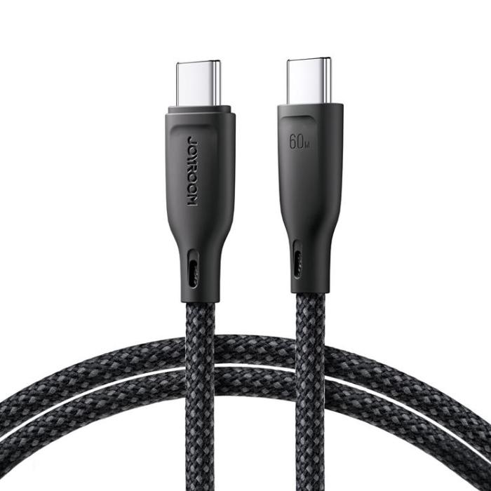 Joyroom - Joyroom USB-C till USB-C kabel 60W 1m Multi-Color - Svart