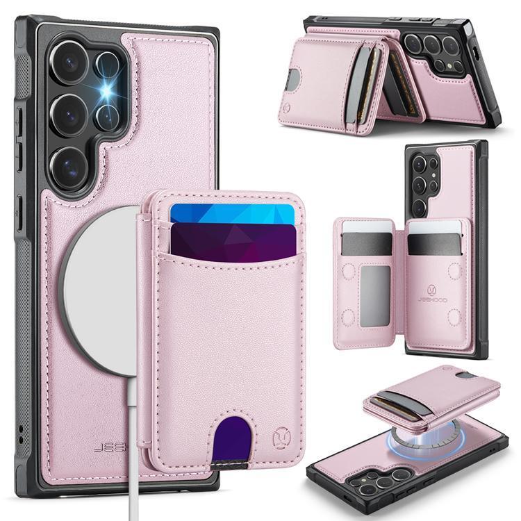 JEEHOOD Samsung Galaxy S24 Ultra Fodral KonstLäder - Rosa | 2353 | AlltMobil
