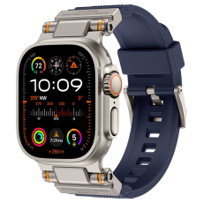 A-One Brand - Apple Watch 42/44/45/46/49mm Armband Silikon - Blå