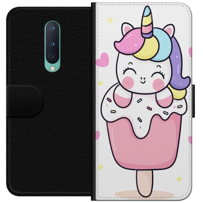 iSecrets - Plånboksfodral till OnePlus 8 med Glad enhörning