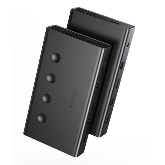 Ugreen - Ugreen 4-Portars HDMI KVM Switch - Svart