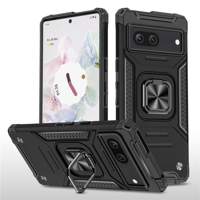 OEM - Google Pixel 7 Skal Ringhållare Kickstand Hybrid - Svart