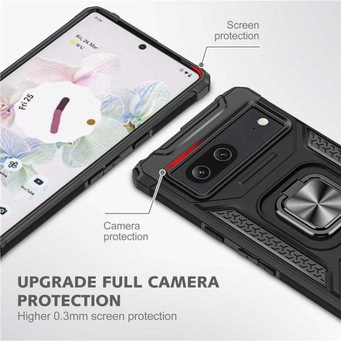 OEM - Google Pixel 7 Skal Ringhållare Kickstand Hybrid - Svart