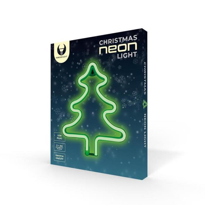 Forever Light - Forever Light LED Neon CHRISTMAS TREE FLNE16 - Grön