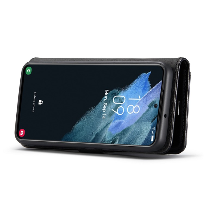 DG.MING - DG.MING Galaxy S23 Plus Plånboksfodral 2in1 Äkta Läder - Svart