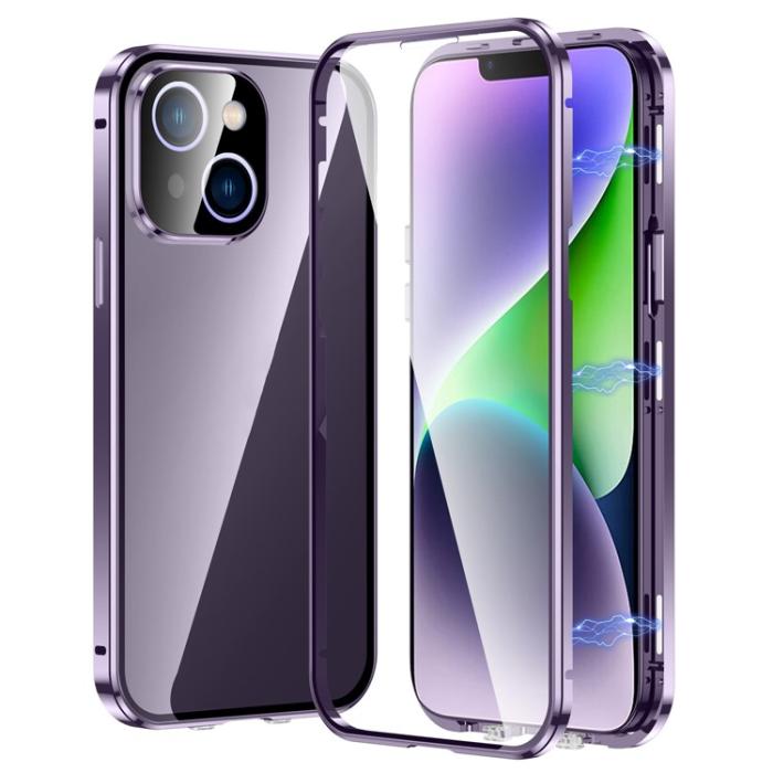 A-One Brand - iPhone 14 Plus Skal Metall Magnetic - Lila