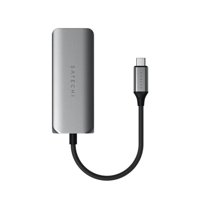 Satechi - Satechi 4-i-1 USB-C-Hubb med 25 gigabit Ethernet - Rymdgrå