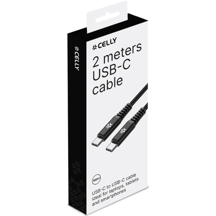 Celly - Celly USB-C Till USB-C Kabel 2m - Vit