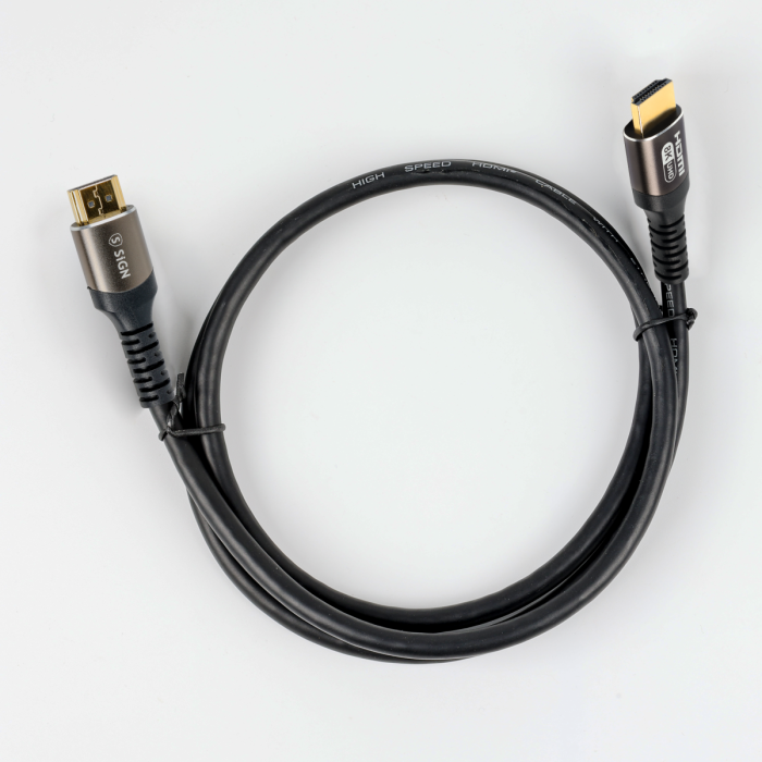 SiGN - Premium HDMI 2.1 Kabel 8K, 1m - Svart