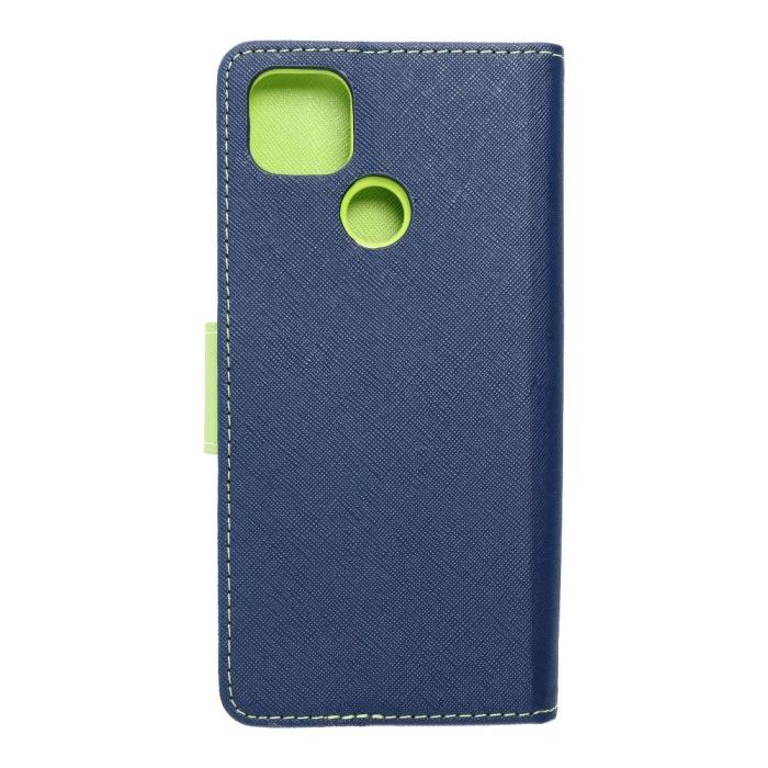 UTGATT1 - Moto G9 Power Plånboksfodral Fancy Eco Läder - Blå