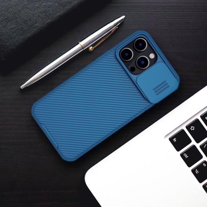 Nillkin - Nillkin iPhone 14 Pro Max Skal CamShield Pro (PC Och TPU) - Blå