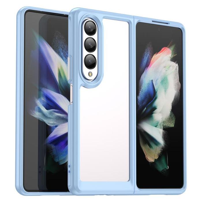 UTGATT - Galaxy Z Fold 3 Skal Outer Space Flexible Frame - Blå
