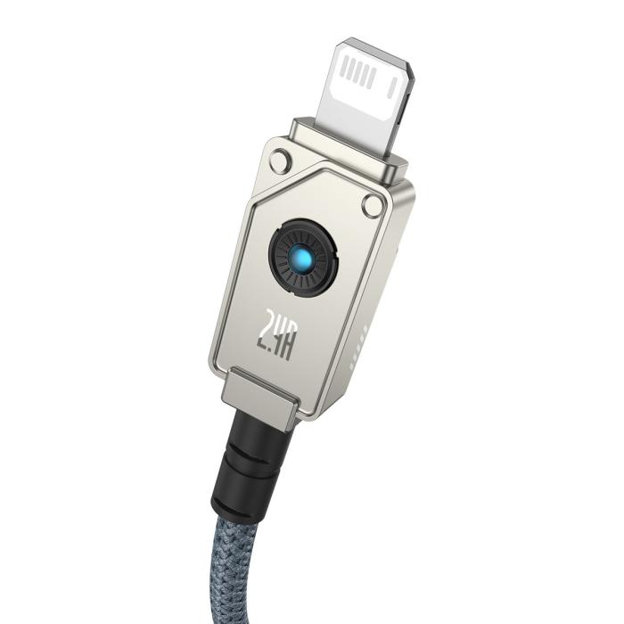 BASEUS - BASEUS USB-A till Lightning Kabel 2.4A 2m 480Mbps - Vit