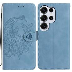 OEM - Samsung Galaxy S26 Ultra Fodral Konstl&auml;der St&auml;ll - Ljusbl&aring;