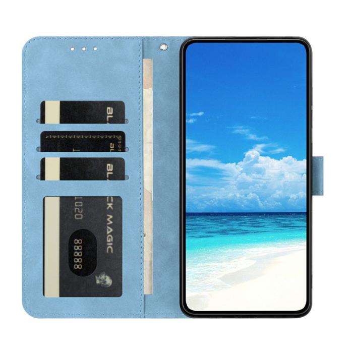 OEM - Samsung Galaxy S26 Ultra Fodral Konstläder Ställ - Ljusblå