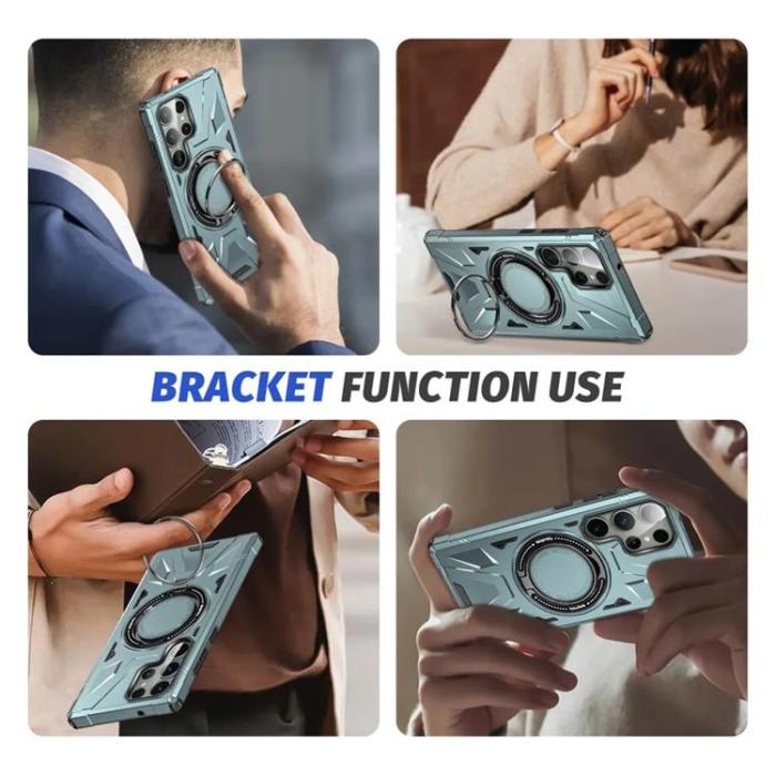 Taltech - Galaxy S24 Ultra Mobilskal Magsafe Kickstand - Grön