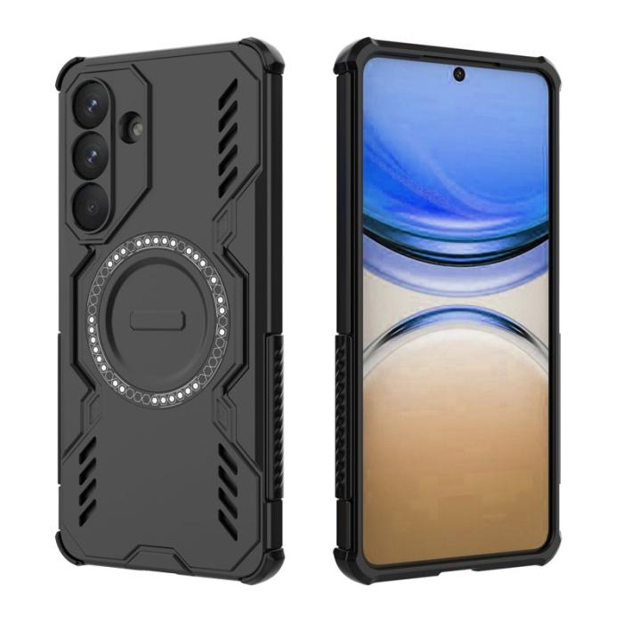 OEM - Mobilskal till Samsung Galaxy S26 Plus Magnetiskt Butterfly Armor PC + TPU Svart