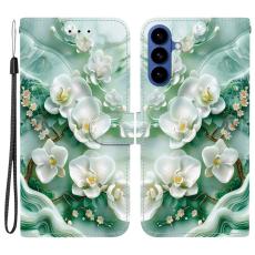 OEM - Samsung Galaxy S26 / S26 Pro Pl&aring;nboksfodral M&ouml;nstertryck Konstl&auml;der Jade Blomma
