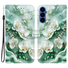 OEM - Samsung Galaxy S26 / S26 Pro Pl&aring;nboksfodral M&ouml;nstertryck Konstl&auml;der Jade Blomma