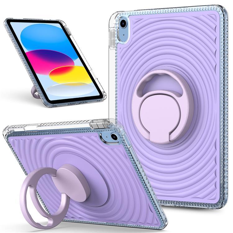 iPad (2025) / 10.9 (2022) Mobilskal Kickstand Wave Pattern - Lila | 2353 | AlltMobil