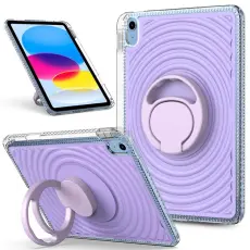 A-One Brand - iPad (2025) / 10.9 (2022) Skal Kickstand Wave Pattern - Lila