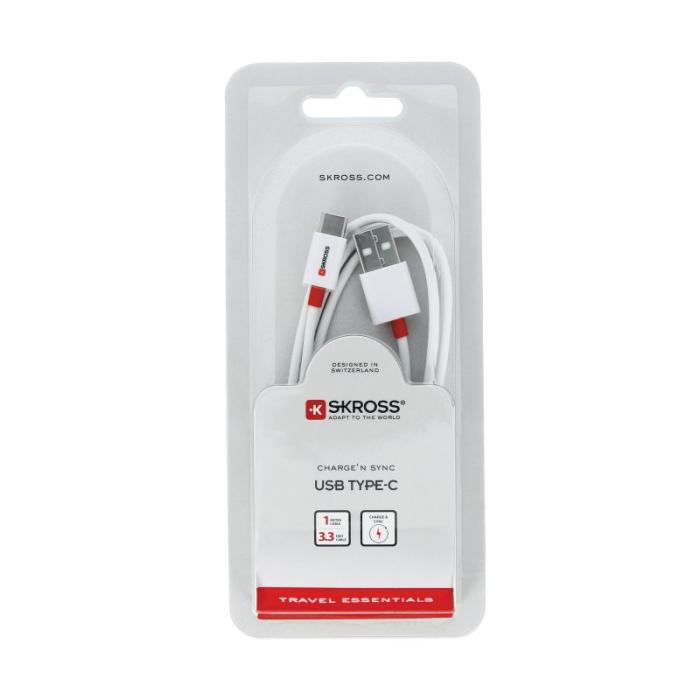 UTGATT1 - SKross Ladd&Synk kabel USB-C 1m - Vit