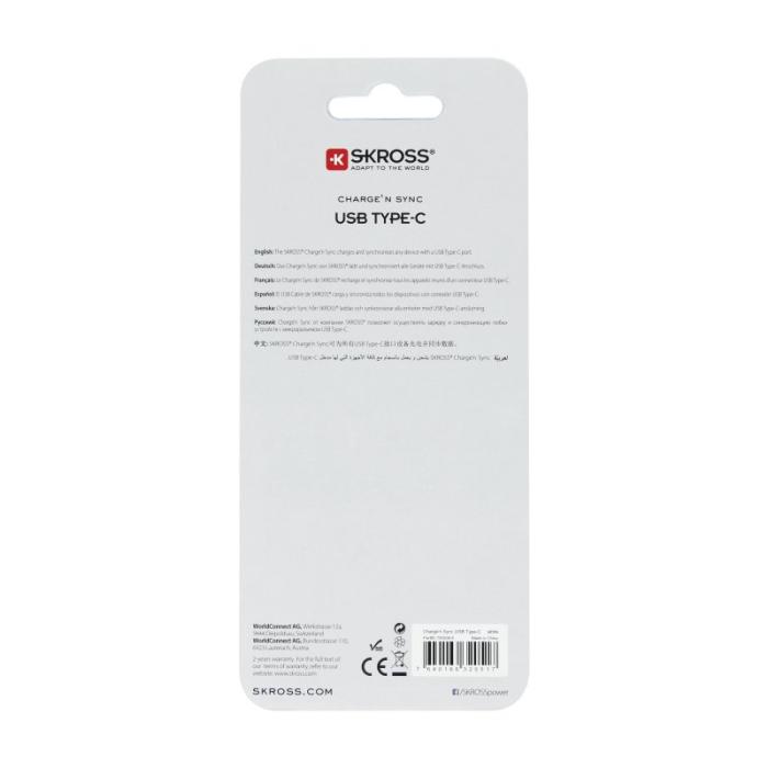 UTGATT1 - SKross Ladd&Synk kabel USB-C 1m - Vit