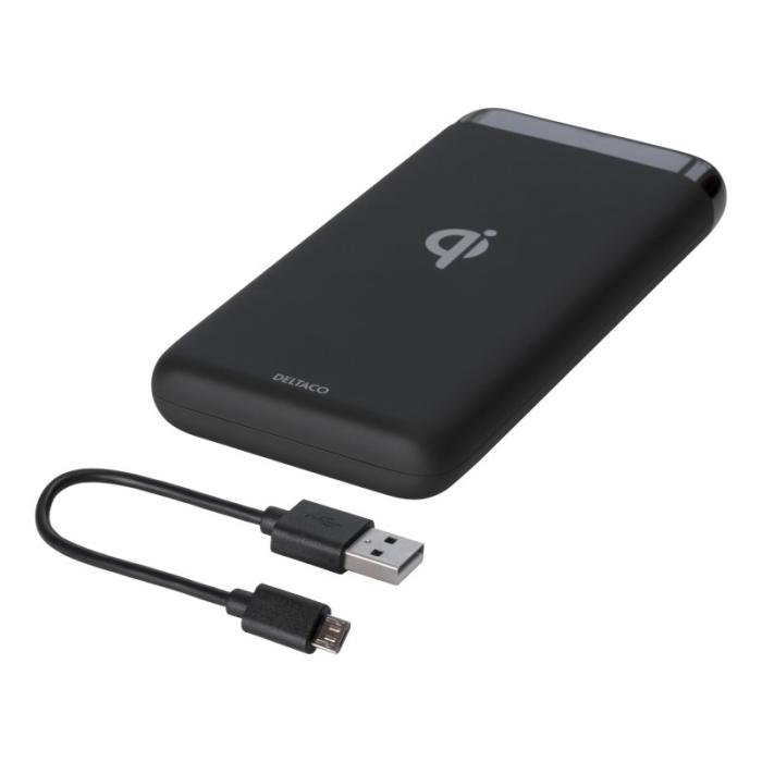 UTGATT1 - Trådlös powerbank 10000 mAh, 1x USB-A snabbladdning, 1x USB-C PD