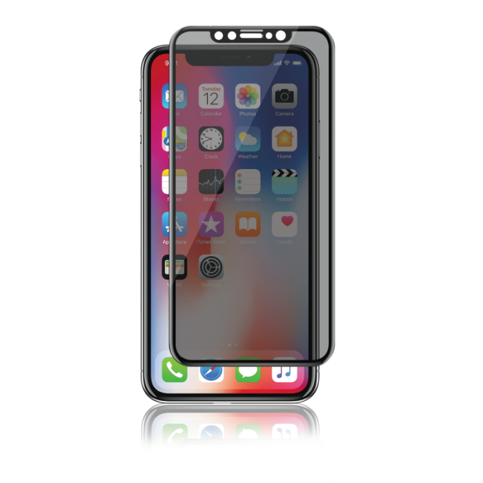UTGATT5 - Curved Privacy Glass 2-way till iPhone X/Xs/11 Pro