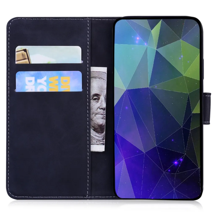 Taltech - iPhone 15 Pro Max Plånboksfodral Fjärilstryck - Svart