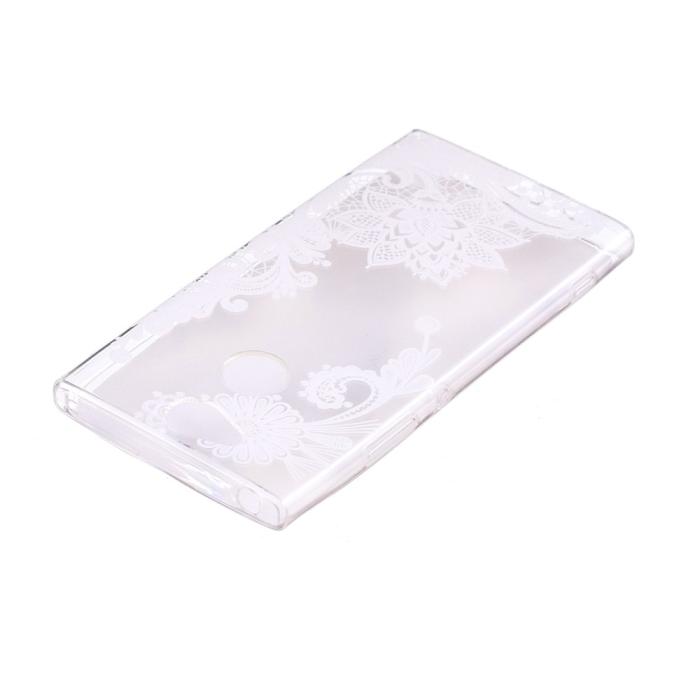 A-One Brand - TPU Mobilskal till Sony Xperia XA2 - White Flowers