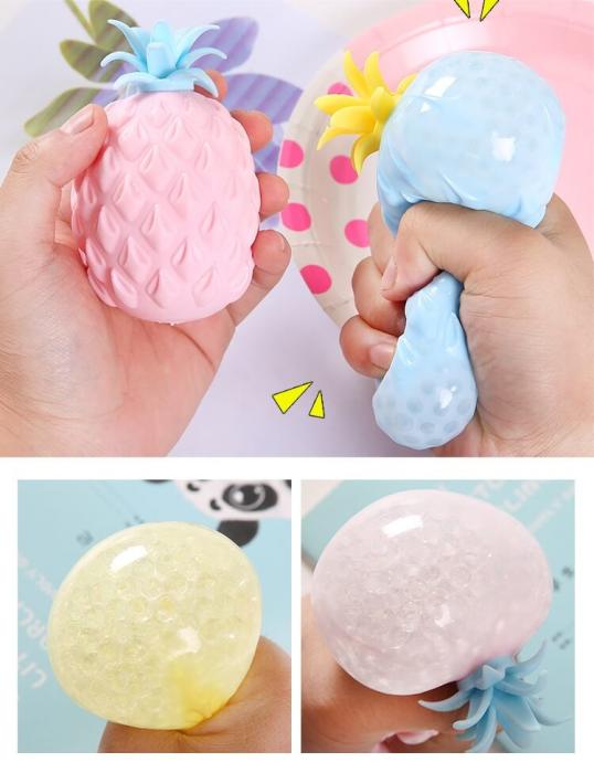 Fidget Toys - Squishy Ananas - Klämleksak Stressboll - 1 st