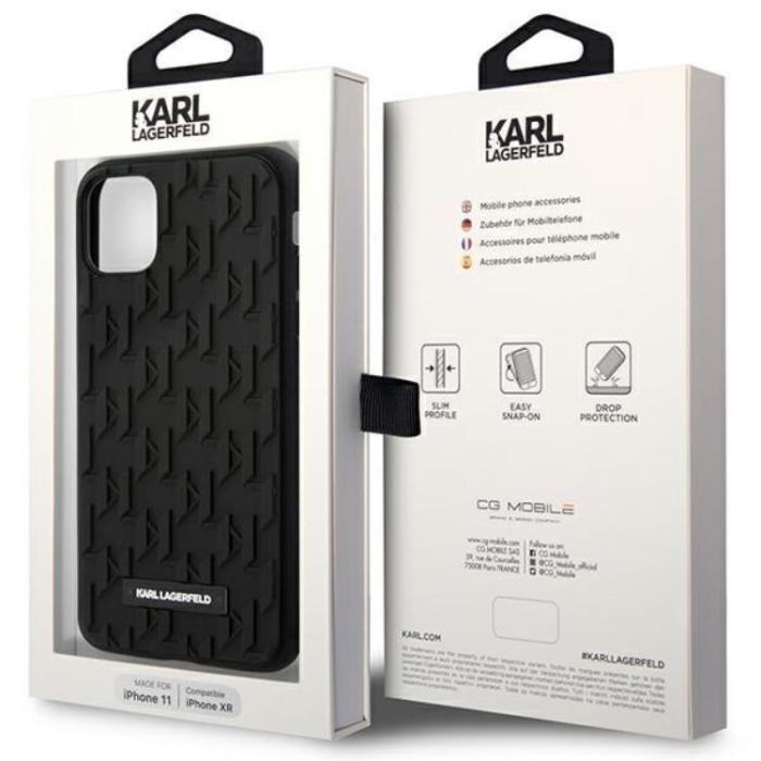 KARL LAGERFELD - Karl Lagerfeld iPhone 11/XR Mobilskal 3D Monogram - Svart