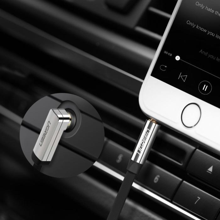 Ugreen - UGreen AUX 3.5mm mini jack platt Kabel 3m Silver
