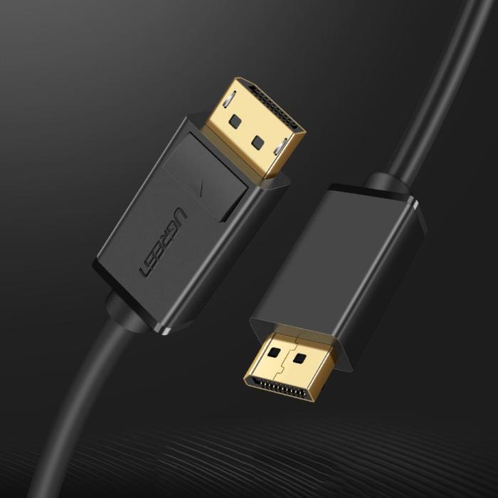 Ugreen - UGreen DisplayPort 1.2 Kabel 4K 2 m Svart