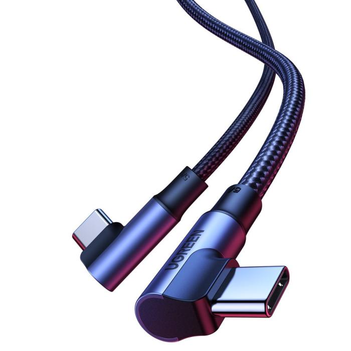 Ugreen - Ugreen elbow USB-C till USB-C kabel 100W 5 A 1m Svart