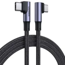 Ugreen - Ugreen elbow USB-C till USB-C kabel 100W 5 A 1m Svart