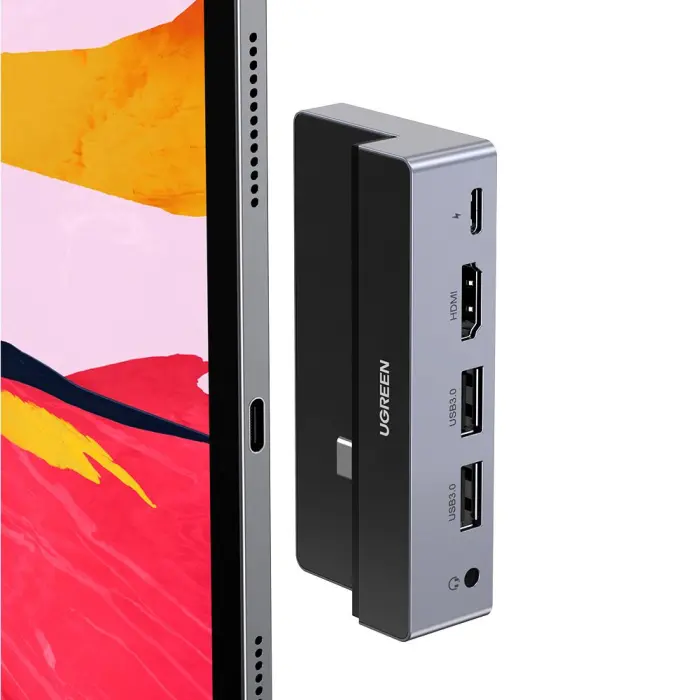 Ugreen - UGreen 5in1 USB-C HUB 3.2 Gen 1 100 W Grå