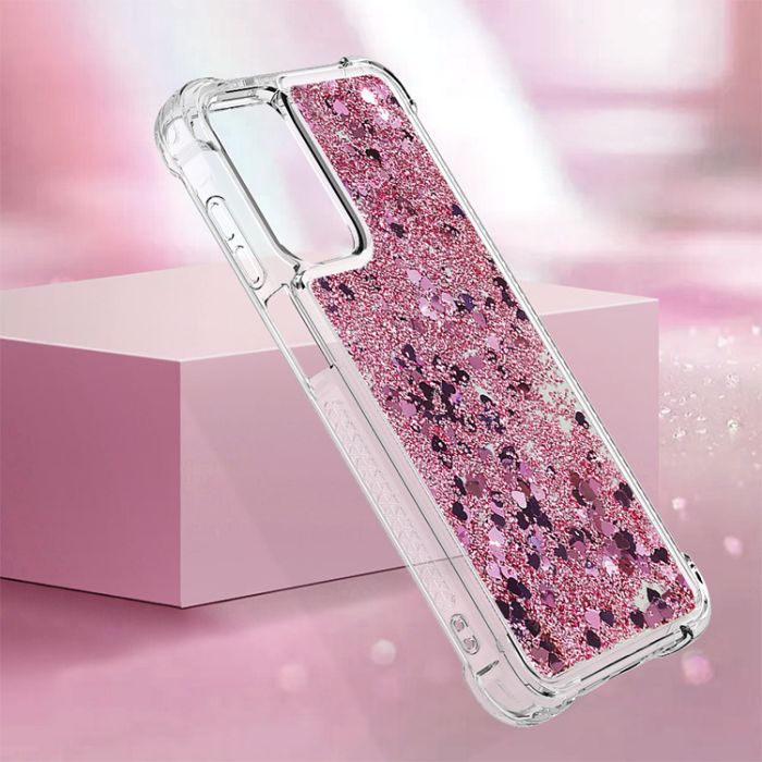 A-One Brand - Galaxy A17/A26 Mobilskal Glitter Quicksand TPU - Roséguld