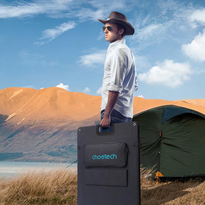 Choetech - Choetech Foldable Solladdare 200W - Svart