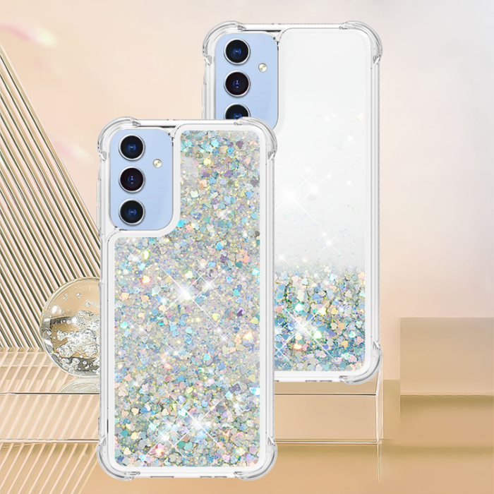 A-One Brand - Galaxy A17/A26 Mobilskal Glitter Quicksand TPU - Silver