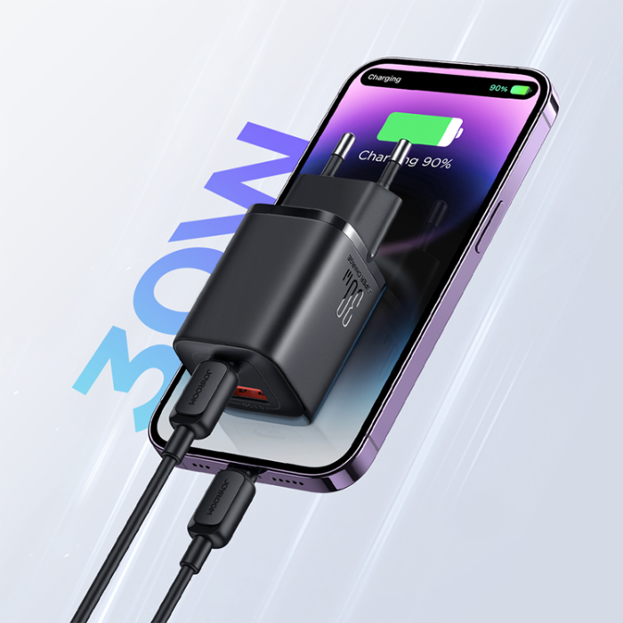 Joyroom - Joyroom PD Väggladdare USB-A/USB-C 30W - Svart