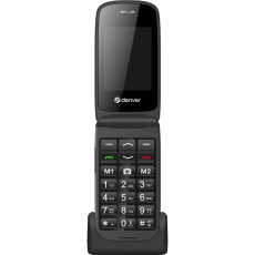 Denver - Denver BAS-24600L Mobil 4G 2.4" Button Flip - Svart