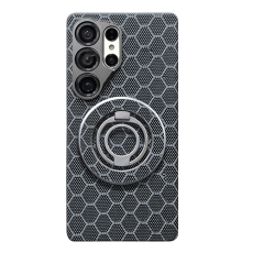 A-One Brand - Galaxy S25 Ultra Mobilskal MagSafe Kevlar Metal Ring - HoneyComb