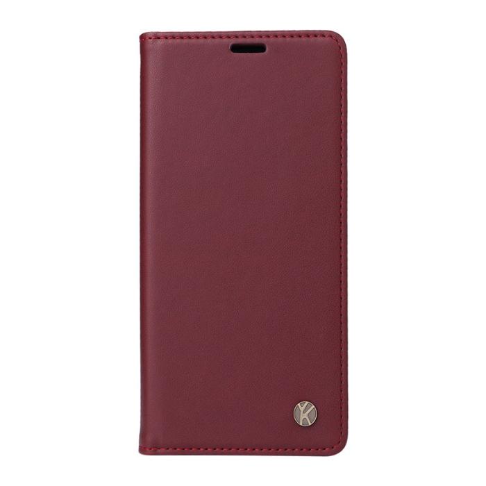 YIKATU - YIKATU Samsung Galaxy A37 Plånboksfodral Konstläder - Vinröd