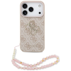 Guess - Guess Mobilskal f&ouml;r iPhone 18 Pro/17 Pro med Rem Classic Logo - Rosa