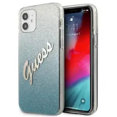 Guess - Guess Skal iPhone 12 Mini Glitter Gradient Script - Bl&aring;