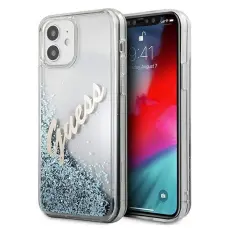 Guess - Guess Skal iPhone 12 Mini Glitter Vintage Script - Bl&aring;