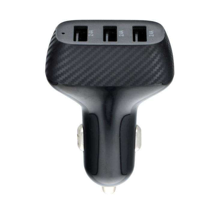 UTGATT1 - Billaddare QWE CARBON 3xUSB QC3.0 7.2A 36W CC271-3A Svart